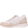 Półbuty Filippo DP7605/26 BE beżowe skórzane ażurowe sneakersy