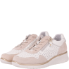 Półbuty Filippo DP7605/26 BE beżowe skórzane ażurowe sneakersy