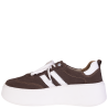 Sneakersy damskie BEST BUT 1703 czekolada skórzane platforma