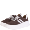 Sneakersy damskie BEST BUT 1703 czekolada skórzane platforma