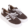 Sneakersy damskie BEST BUT 1703 czekolada skórzane platforma