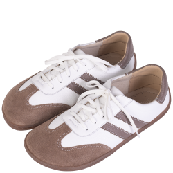Półbuty damskie barefoot BEST BUT 1444 białe skórzane