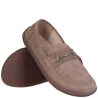 Mokasyny damskie barefoot BEST BUT 1458 taupe zamszowe wsuwane