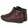Botki damskie marki Rieker 48754-35 rot kombi