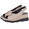 Sandały Sokolski TS L24-285 Beige - Skórzane Na Koturnie