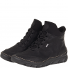 Rieker 55069-00 Czarny - Damskie Botki Zimowe