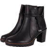 Botki Rieker Y2567-00 czarne na obcasie zimowe