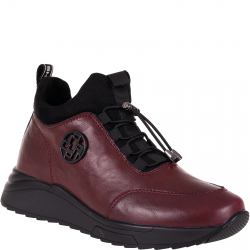 Botki damskie Filippo DBT7168/25 BG bordowe skóra platforma