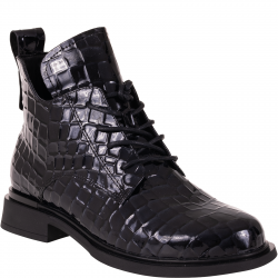 Botki damskie Filippo DBT7239/25 BK czarne – skóra naturalna, ocieplane