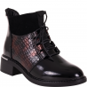 Botki damskie Filippo DBT 7275/25 BG bordowe- skóra naturalna, obcas 4 cm