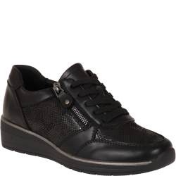 Półbuty damskie Filippo DP6633/24 BK czarne – skóra naturalna, platforma