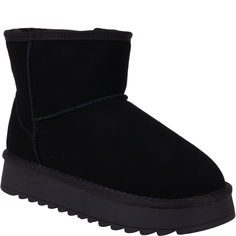 Śniegowce damskie skórzane FILIPPO DBT7329/25 BK czarne ocieplane