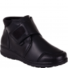 Komfortowe botki damskie skórzane na szerszą stopę Axel 1726 czarne