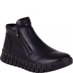 Botki damskie skórzane FILIPPO DBT6345/24 BK czarne na platformie