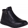 Botki damskie skórzane FILIPPO DBT6345/24 BK czarne na platformie