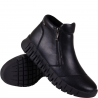 Botki damskie skórzane FILIPPO DBT6345/24 BK czarne na platformie