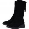 Kozaki damskie skórzane FILIPPO DBT 7210/25 czarne na koturnie