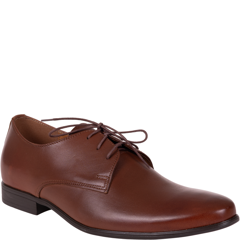 Półbuty męskie Wielbut WZ-03 brązowe skórzane służbowe