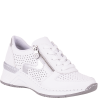 Sneakersy damskie Rieker N4340-80 białe skórzane koturn