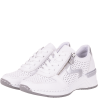 Sneakersy damskie Rieker N4340-80 białe skórzane koturn