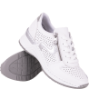 Sneakersy damskie Rieker N4340-80 białe skórzane koturn