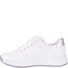 Sneakersy damskie Rieker N6508-80 białe skórzane platforma
