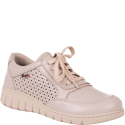 Półbuty damskie Enna 6012-05-P beżowe szerokie H komfortowe