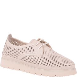 Półbuty damskie Rixa 58C2982 beżowe skórzane perforowane