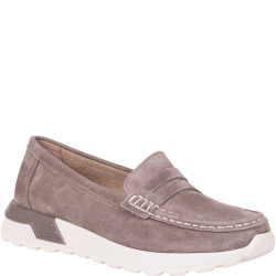 Mokasyny damskie Filippo DP7528/26 TP taupe skórzane zamszowe