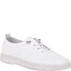 Białe półbuty damskie Filippo DP7810/26 WH skórzane casual