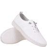 Białe półbuty damskie Filippo DP7810/26 WH skórzane casual