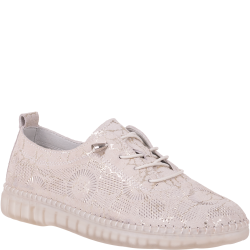Złote półbuty damskie Filippo DP7810/26 GO skórzane casual