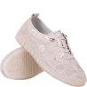 Złote półbuty damskie Filippo DP7810/26 GO skórzane casual