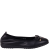 Czarne baleriny damskie Filippo DP7846/26 BK skórzane eleganckie