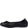 Czarne baleriny damskie Filippo DP7846/26 BK skórzane eleganckie