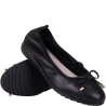Czarne baleriny damskie Filippo DP7846/26 BK skórzane eleganckie